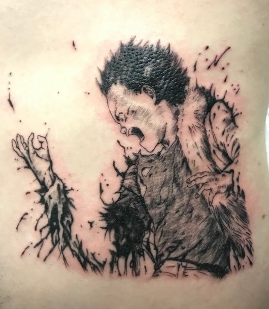 ブラック グレー キャラクター Akira 東京 渋谷の刺青タトゥースタジオ サンスクリットタトゥー Sunsqlit Tattoo