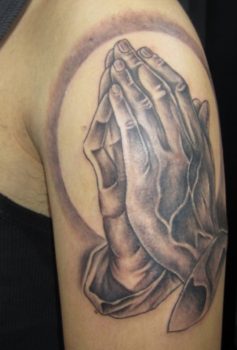 ブラック&グレー プレイハンド Praying hands