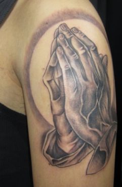 ブラック&グレー プレイハンド Praying hands