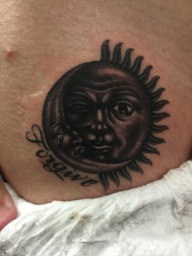 ブラック&グレー 太陽 月 sun moon