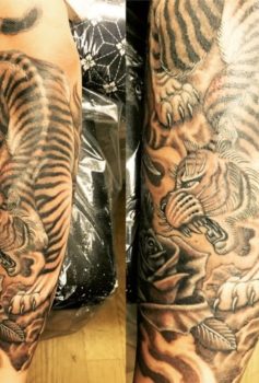 ブラック&グレー tiger 虎