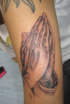 ブラック&グレー プレイハンド Praying hands