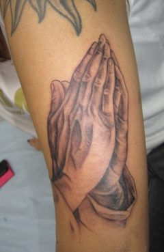 ブラック&グレー プレイハンド Praying hands